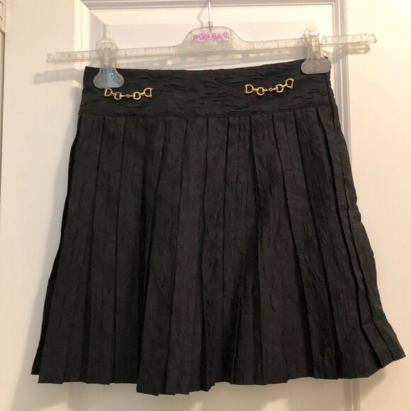 Sister Jane Dresses & Skirts - Sister Jane Pleated Mini Skirt with Gold Horse Bit Size M NWT